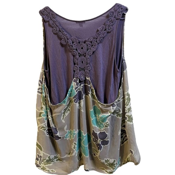 Relativity Two Layer Tank Purple 1X - Picture 2 of 4